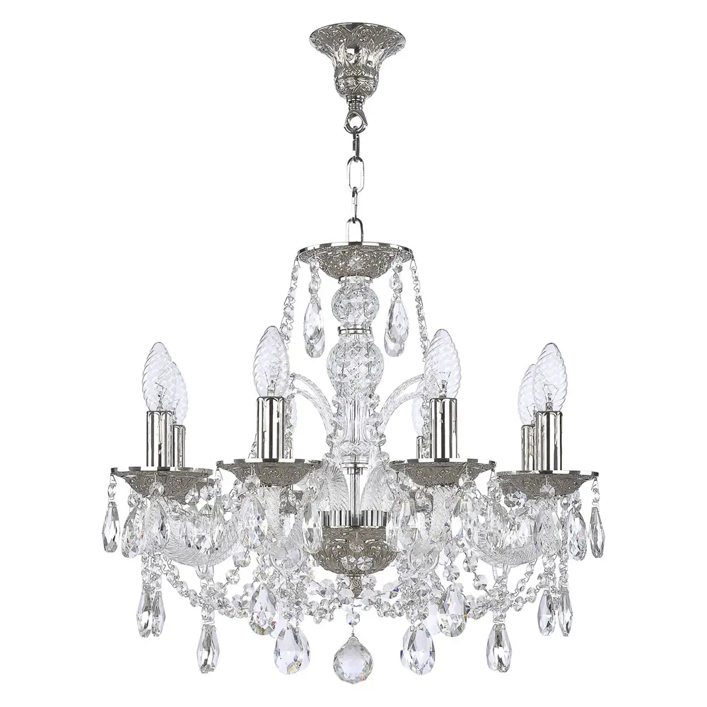Фото Люстра хрустальная Bohemia Ivele Crystal 1611 1605.8.165.Ni E14 8 ламп 16 м² Фото Люстра хрустальная Bohemia Ivele Crystal 1611 1605.8.165.Ni E14 8 ламп 16 м²
