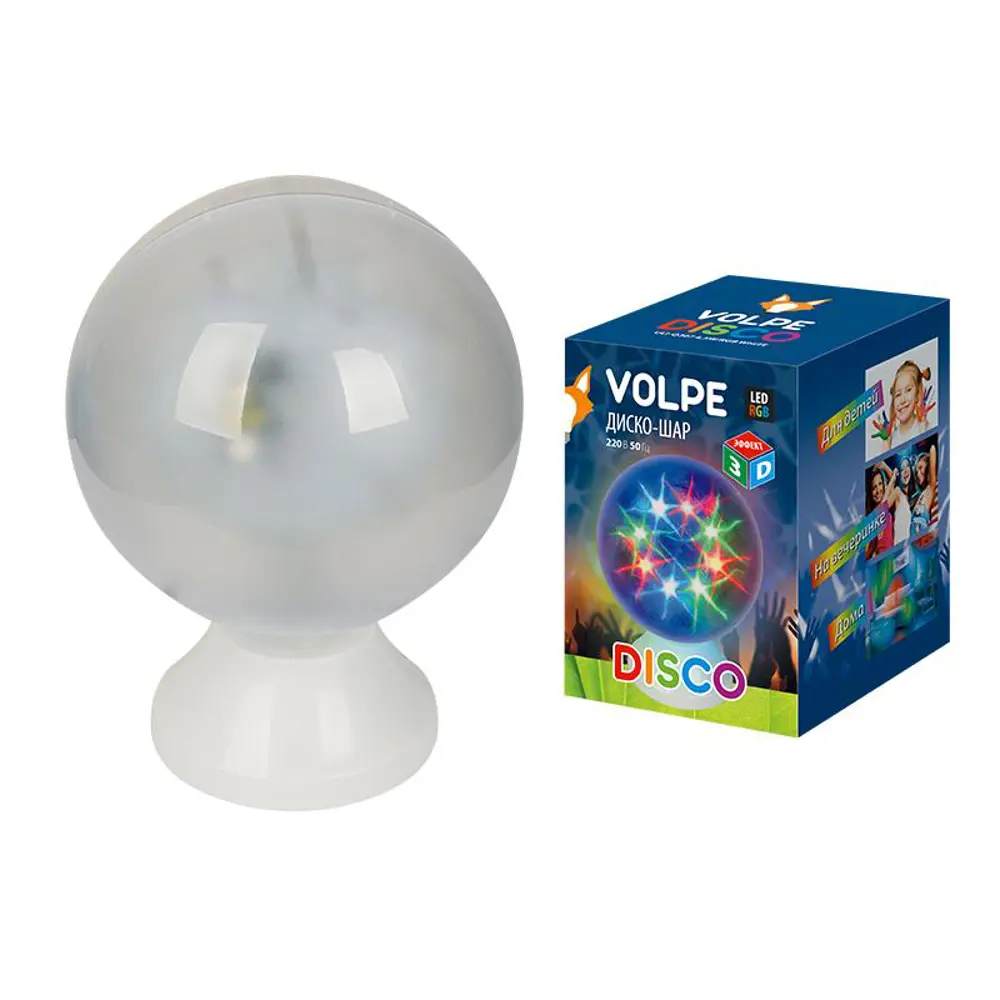 Фото 2 Настольная лампа Volpe Disco UL-00001530 цвет белый Фото 2 Настольная лампа Volpe Disco UL-00001530 цвет белый