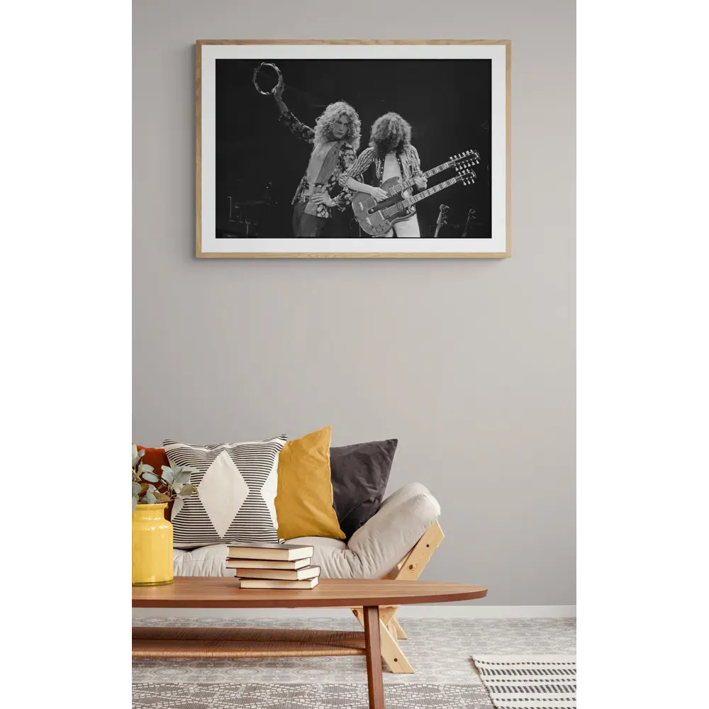 Фото Постер Просто Постер Led Zeppelin - На сцене 50x70 в раме Металл Фото Постер Просто Постер Led Zeppelin - На сцене 50x70 в раме Металл