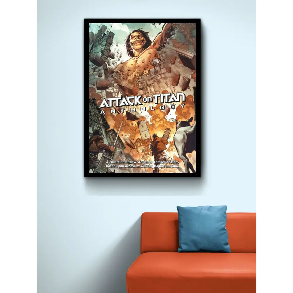 Фото Постер Просто Постер Атака титанов. Антология 40x50 в раме Металл Фото Постер Просто Постер Атака титанов. Антология 40x50 в раме Металл
