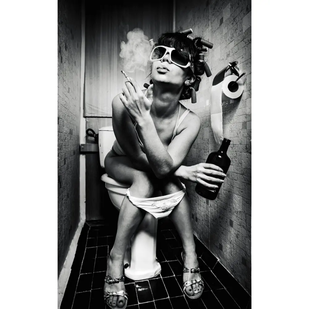 Фото 2 Постер Просто Постер Сигарета и виски 40x50 в подарочном тубусе Металл