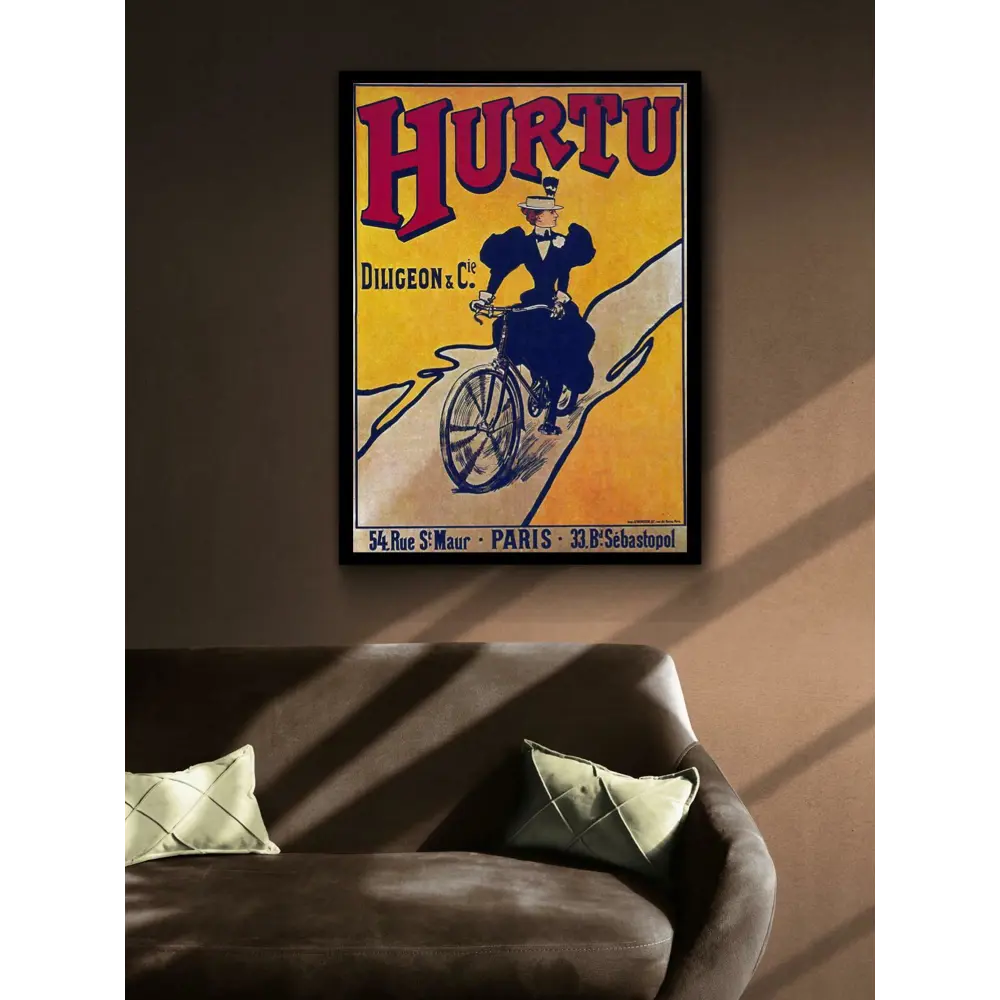 Фото 2 Постер Просто Постер Велосипед Hurtu 40x50 в раме Металл Фото 2 Постер Просто Постер Велосипед Hurtu 40x50 в раме Металл