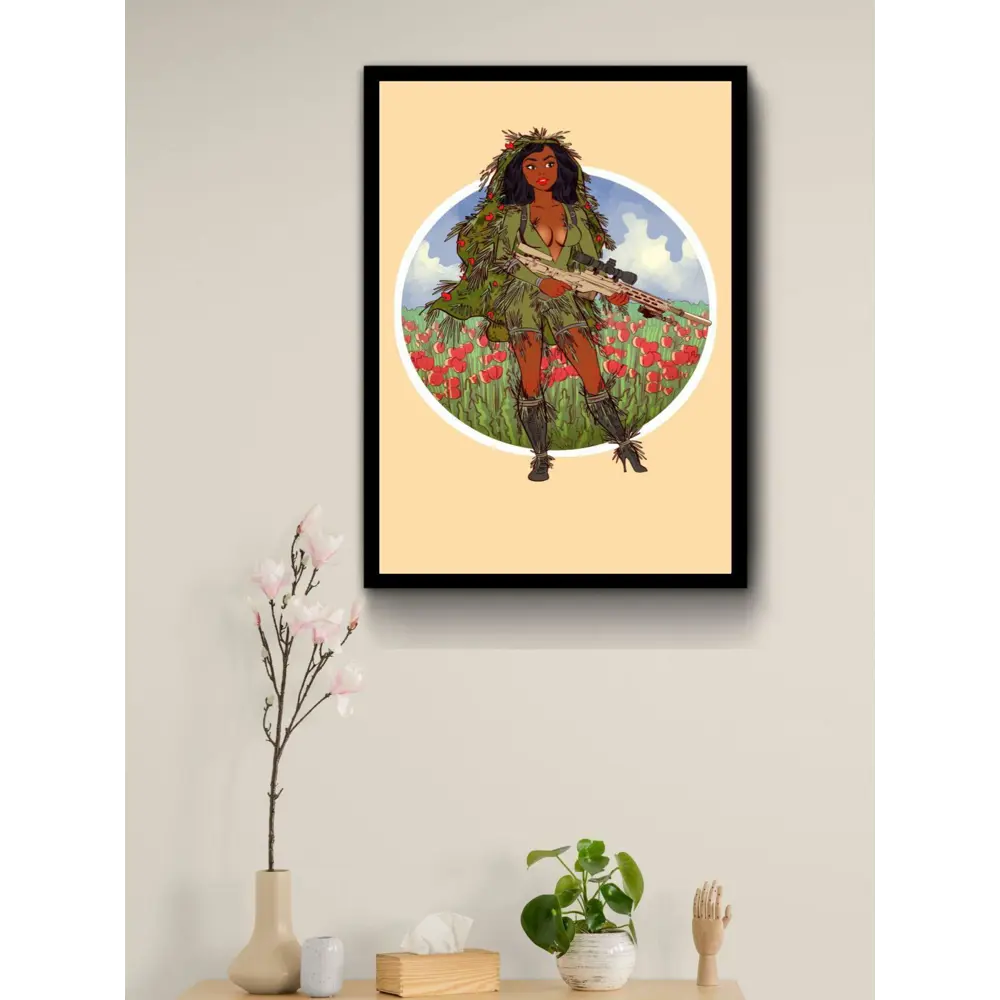 Фото 3 Постер Просто Постер Девушка-снайпер 50x70 в раме Металл Фото 3 Постер Просто Постер Девушка-снайпер 50x70 в раме Металл