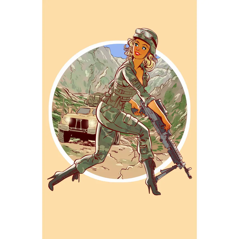 Фото 2 Постер Просто Постер Девушка из пехоты 90x120 в подарочном тубусе Металл