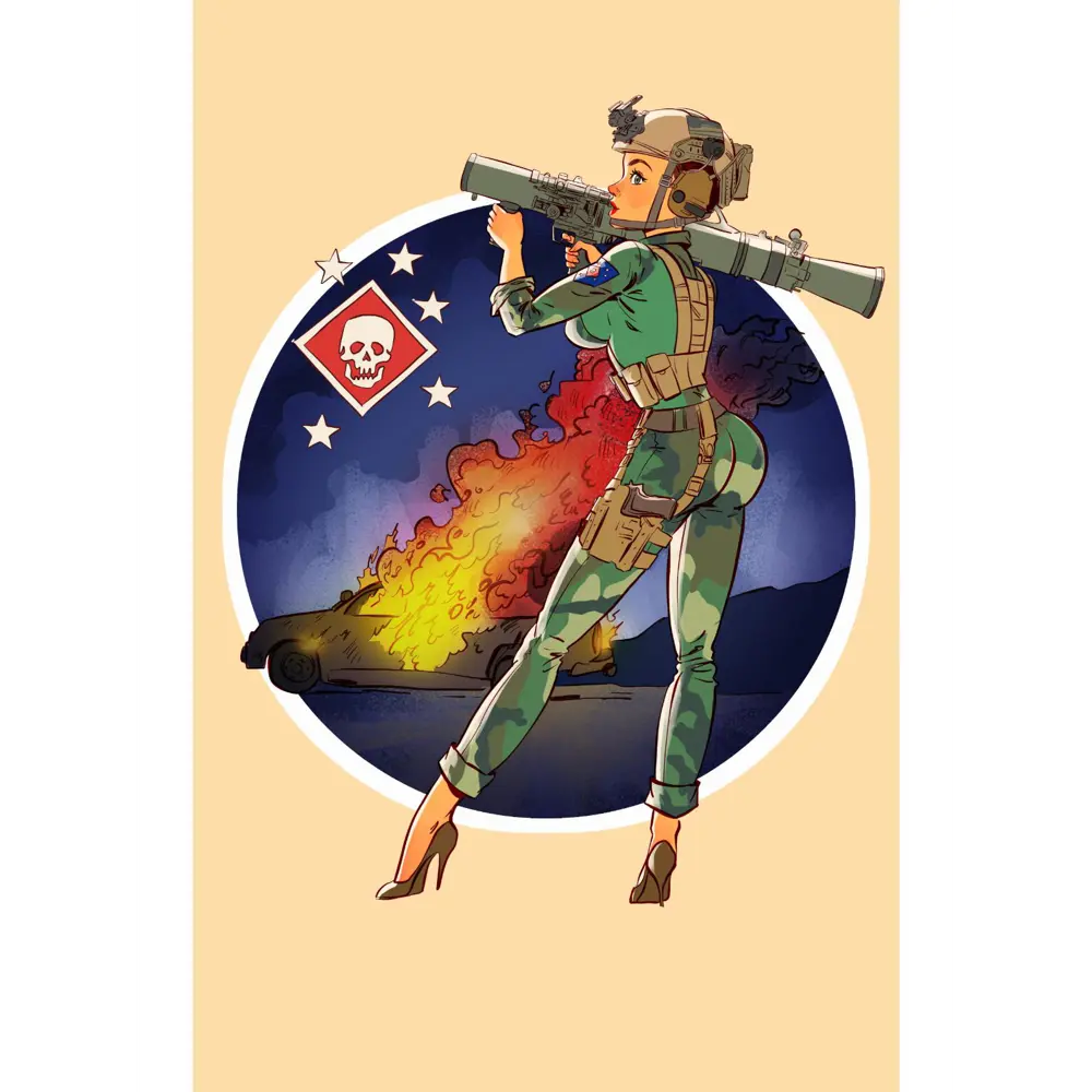 Фото 2 Постер Просто Постер Девушка с базукой 40x50 в раме Металл