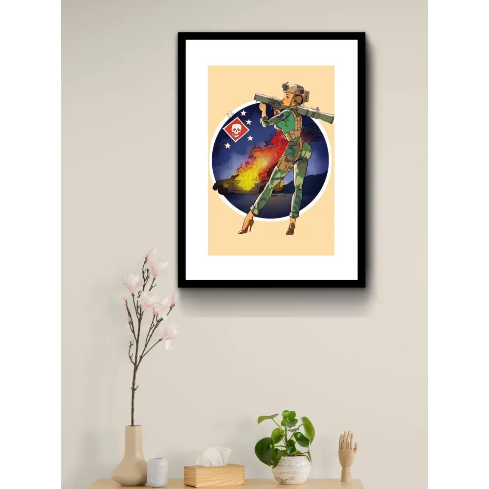 Фото 3 Постер Просто Постер Девушка с базукой 60x90 в подарочном тубусе Металл Фото 3 Постер Просто Постер Девушка с базукой 60x90 в подарочном тубусе Металл