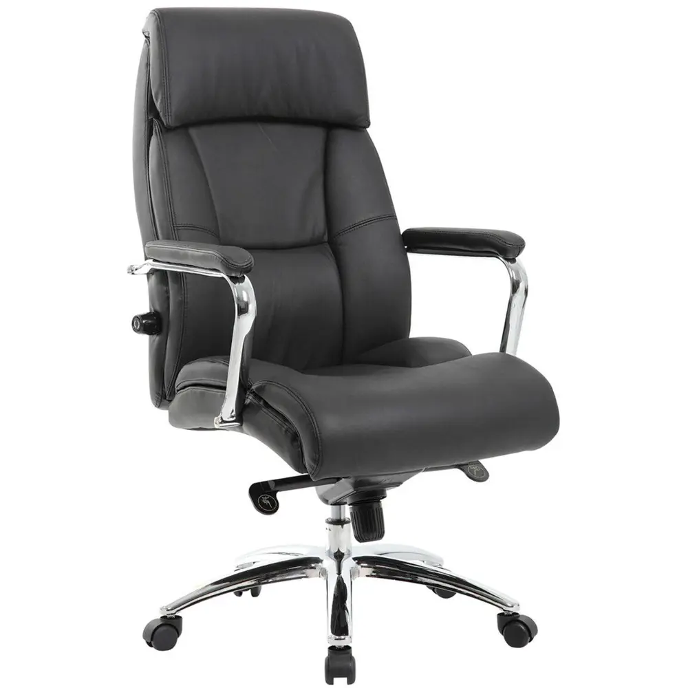 Фото 2 Кресло офисное Brabix Premium Phaeton Ex-502, натуральная кожа, хром, черное, 530882 Фото 2 Кресло офисное Brabix Premium Phaeton Ex-502, натуральная кожа, хром, черное, 530882