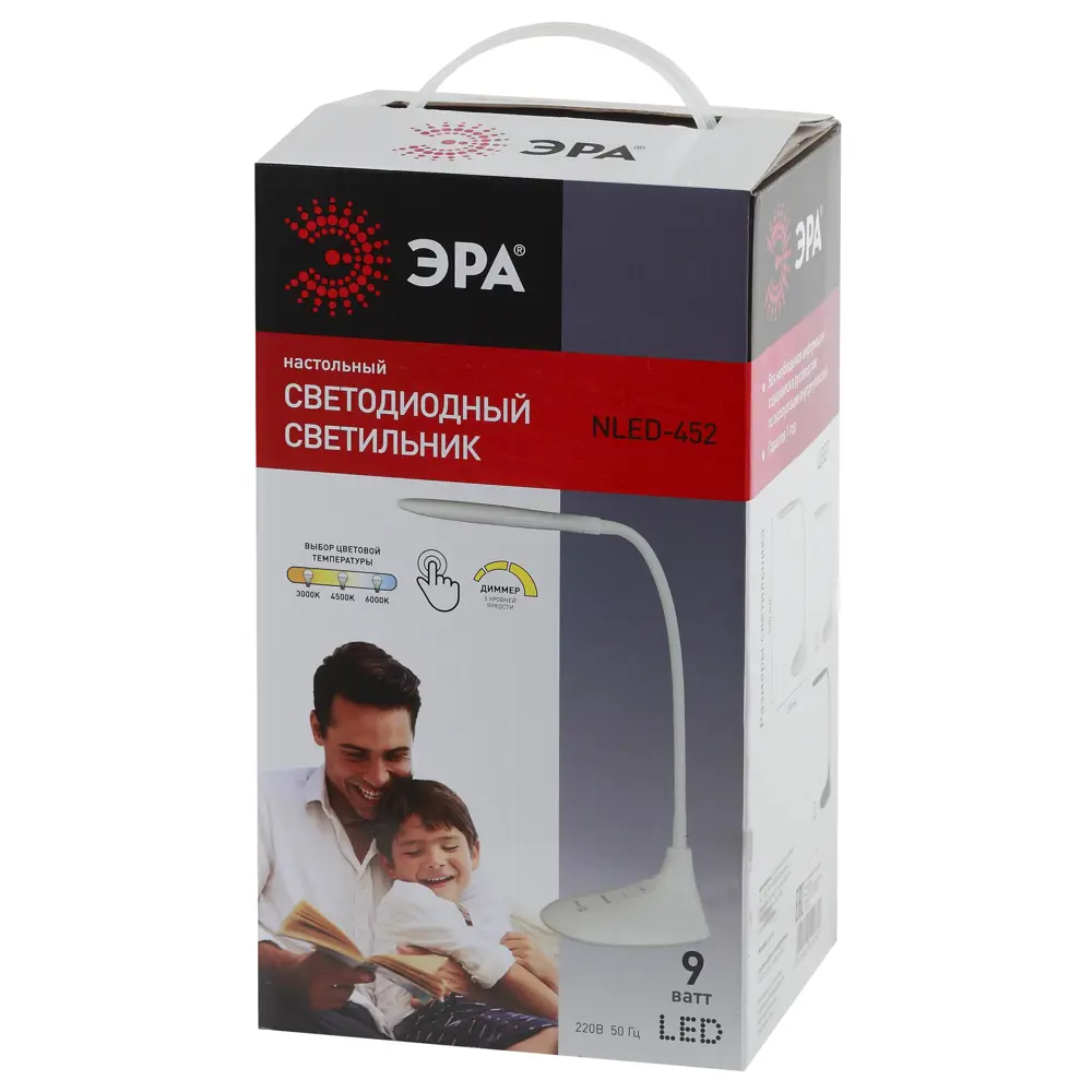 Фото 2 Рабочая лампа настольная светодиодная Эра NLED-452-9W-BK Б0019129 цвет чёрный Фото 2 Рабочая лампа настольная светодиодная Эра NLED-452-9W-BK Б0019129 цвет чёрный