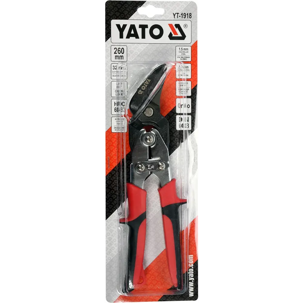 Фото Ножницы по металлу левый рез Yato YT-1918 до 1.5 мм, 260 мм Фото Ножницы по металлу левый рез Yato YT-1918 до 1.5 мм, 260 мм