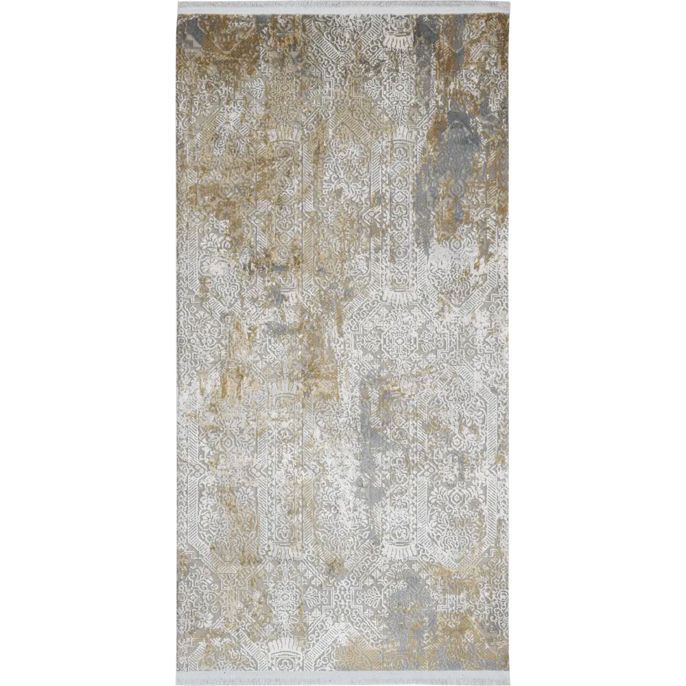 Фото Ковер вискоза Biblos 9303 Gr/Beg 75x150 см цвет серый Фото Ковер вискоза Biblos 9303 Gr/Beg 75x150 см цвет серый
