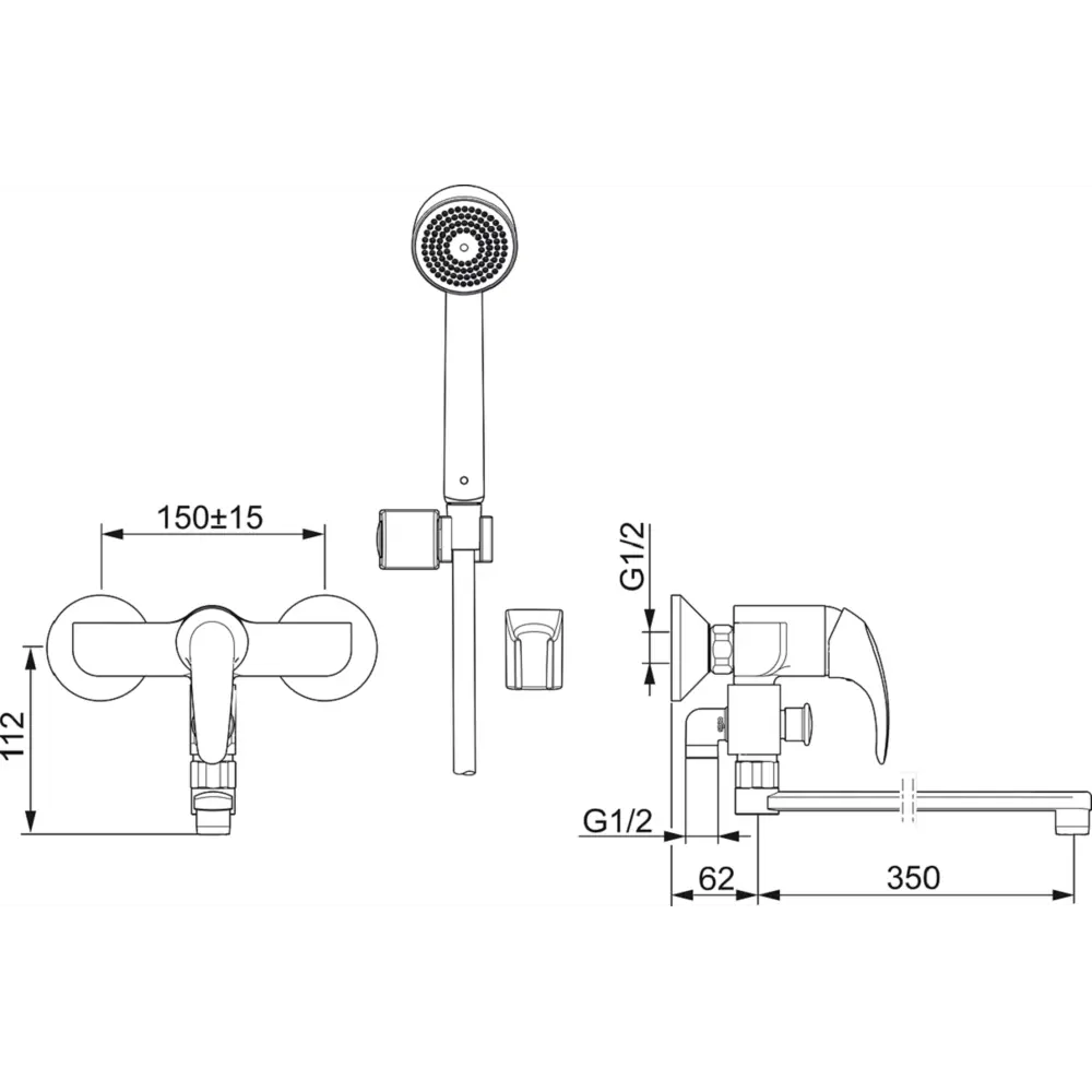 Фото 2 Смеситель для ванны Oras 1447Y Фото 2 Смеситель для ванны Oras 1447Y