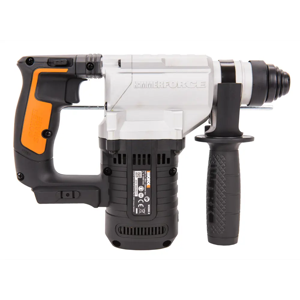 Фото 8 Перфоратор аккумуляторный SDS-plus Worx WX392.9, 20 В Li-Ion, без АКБ и ЗУ, 2.2 Дж Фото 8 Перфоратор аккумуляторный SDS-plus Worx WX392.9, 20 В Li-Ion, без АКБ и ЗУ, 2.2 Дж