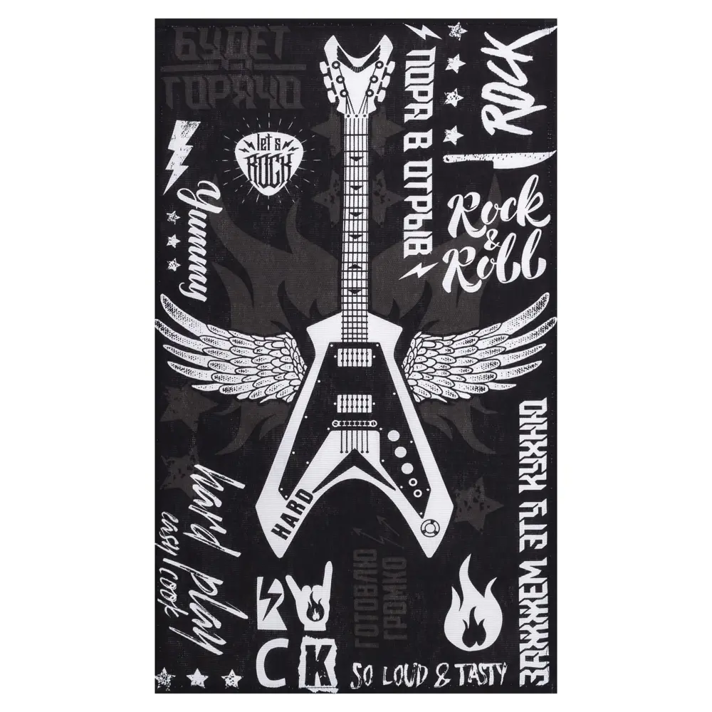 Фото 4 Полотенце кухонное "Доляна" Les't rock 35x60 см, 100% хл, 160г/м2 Фото 4 Полотенце кухонное "Доляна" Les't rock 35x60 см, 100% хл, 160г/м2