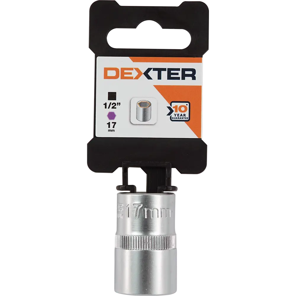Фото 3 Торцевая головка шестигранная Dexter HT205129 1/2 дюйма 17 мм Фото 3 Торцевая головка шестигранная Dexter HT205129 1/2 дюйма 17 мм