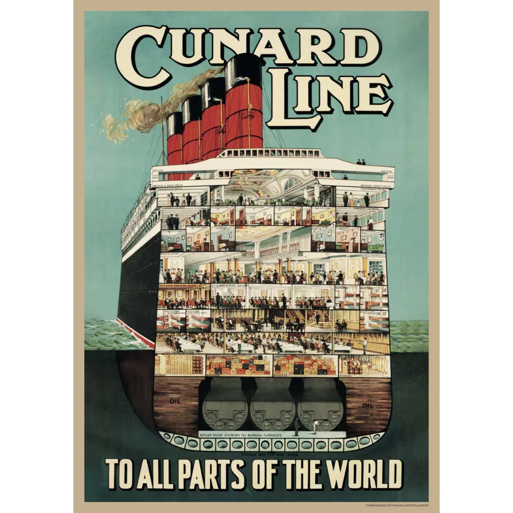 Фото Постер Простопостер "Cunard line" 120x90 см Фото Постер Простопостер "Cunard line" 120x90 см
