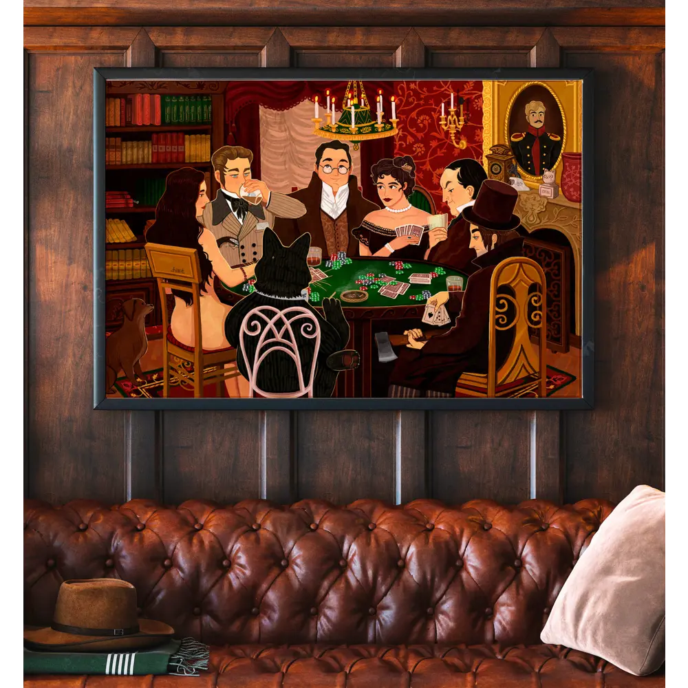 Фото Постер Простопостер "Литературный покер" 120x90 см