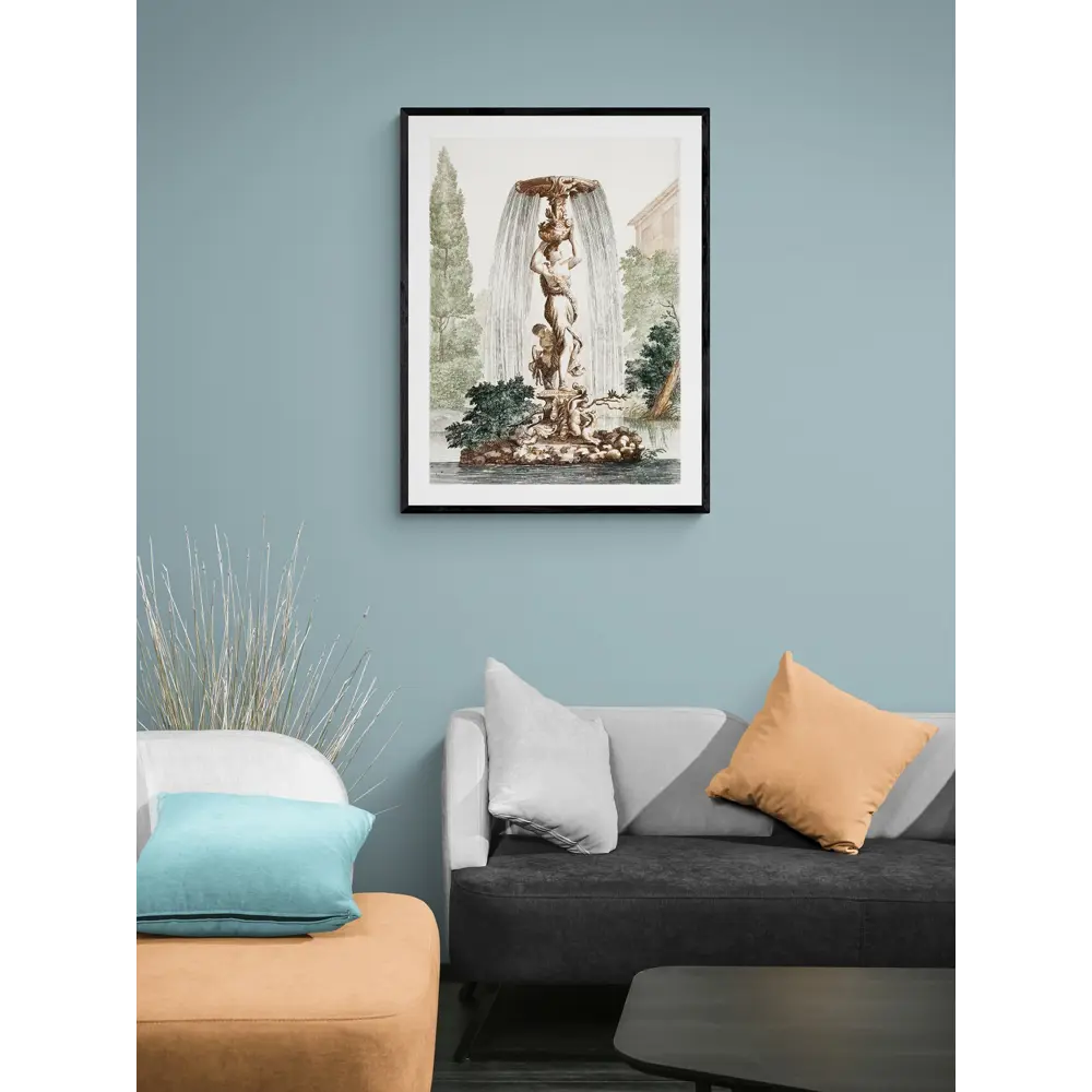 Фото 2 Плакат Просто Постер Фонтан с Венерой и Амуром 90x120 в подарочном тубусе 284716863761 без рамы