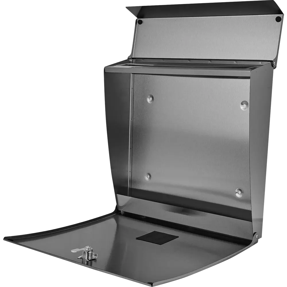 Фото 2 Почтовый ящик Standers 35x34x10 см нержавеющая сталь цвет серый Фото 2 Почтовый ящик Standers 35x34x10 см нержавеющая сталь цвет серый
