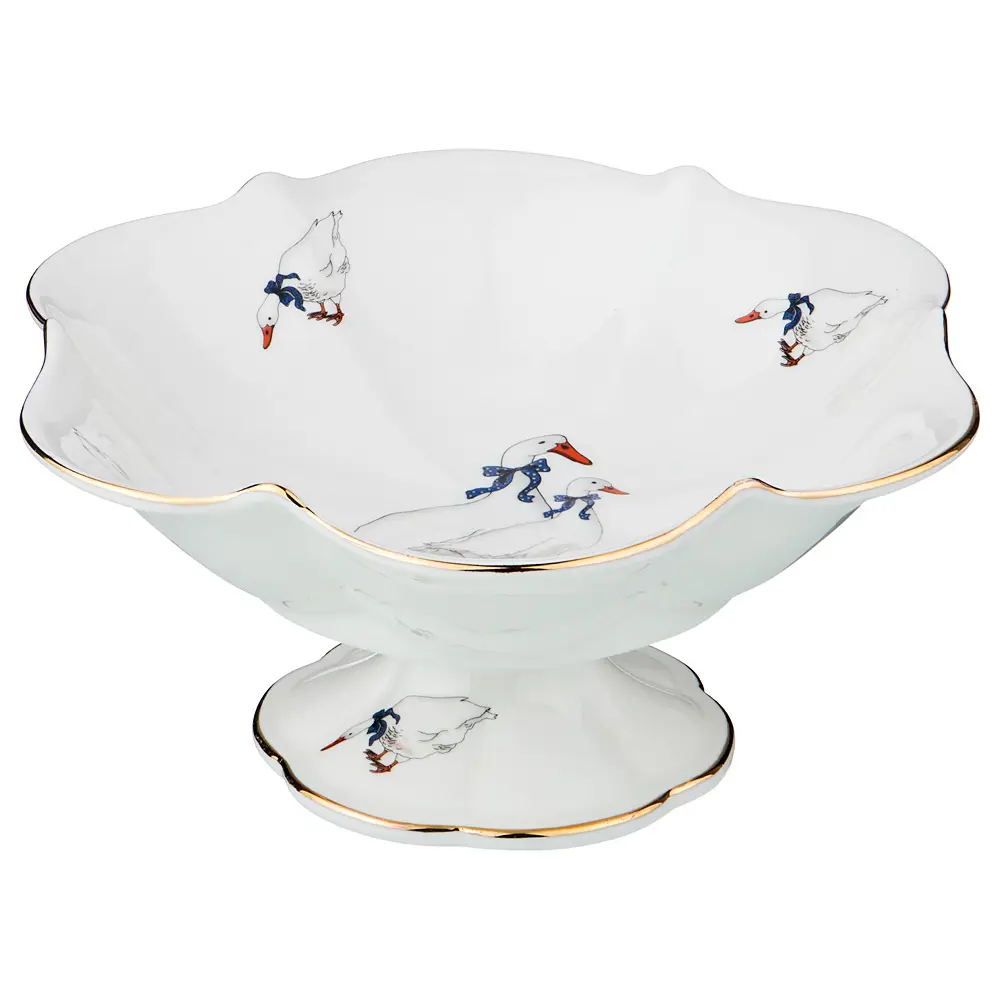 Фото Конфетница "Гуси" 17*17*8 См