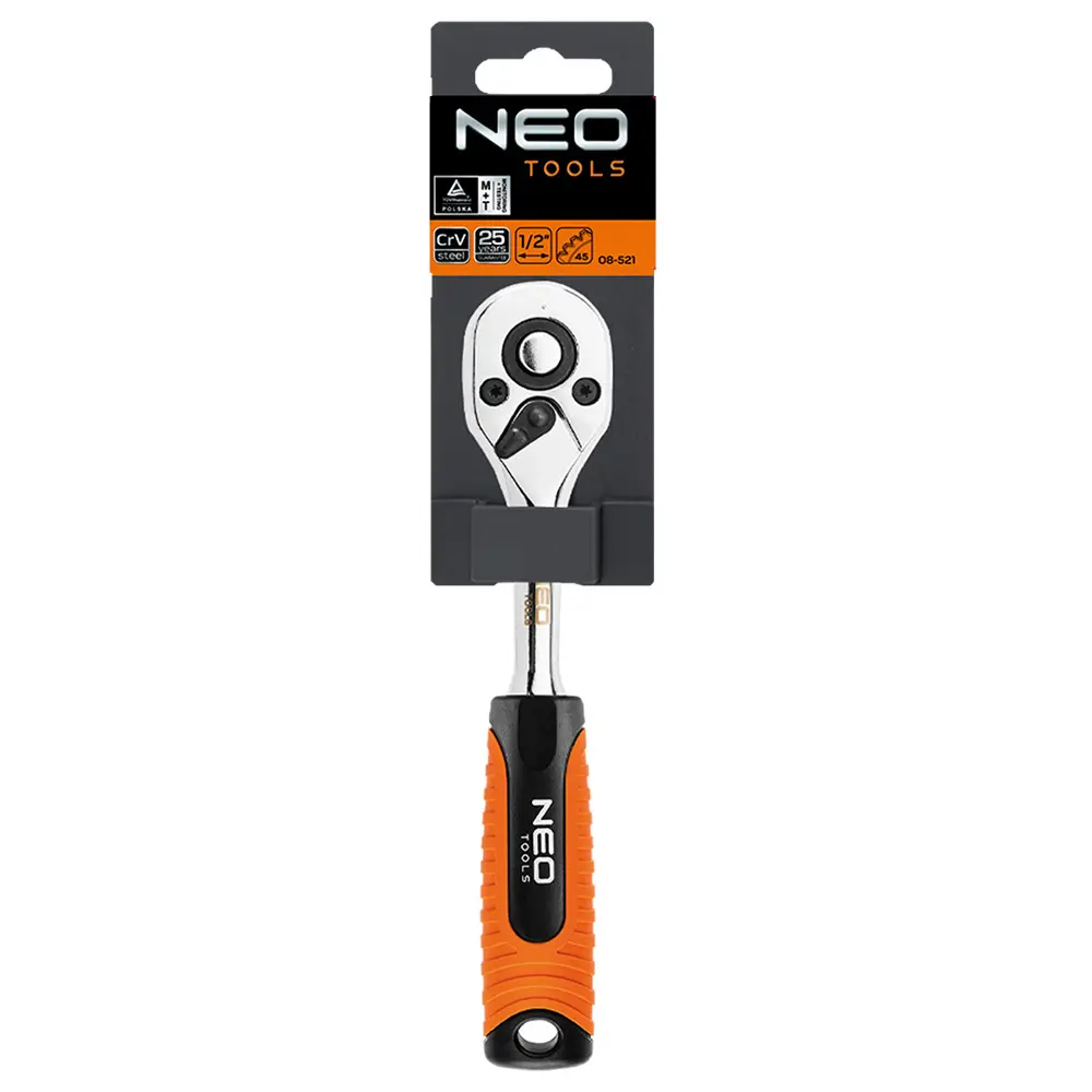Фото 2 Трещотка Neo Tools, 1/2 дюйма, 265 мм Фото 2 Трещотка Neo Tools, 1/2 дюйма, 265 мм