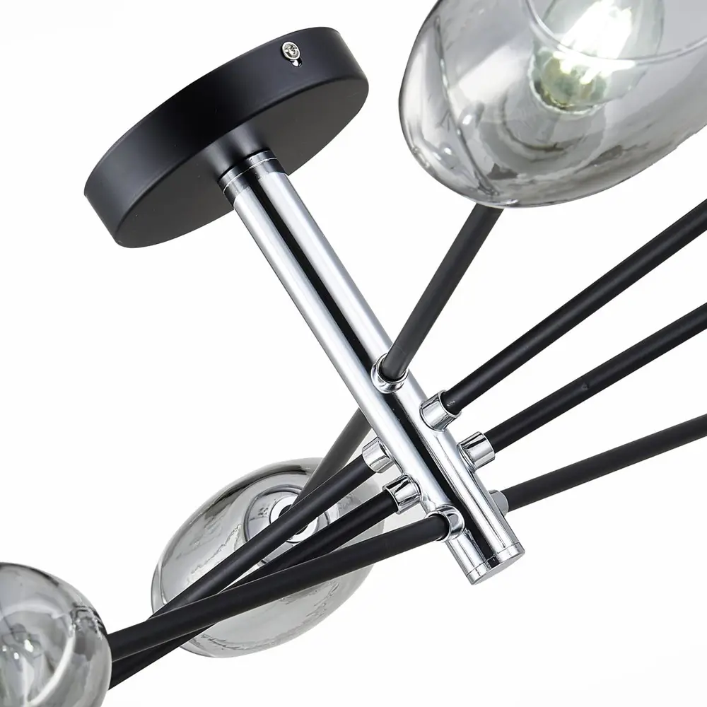 Фото 3 Люстра потолочная EVOLUCE SLE155512-08 GLOA 8 ламп 16 м² цвет хром Фото 3 Люстра потолочная EVOLUCE SLE155512-08 GLOA 8 ламп 16 м² цвет хром