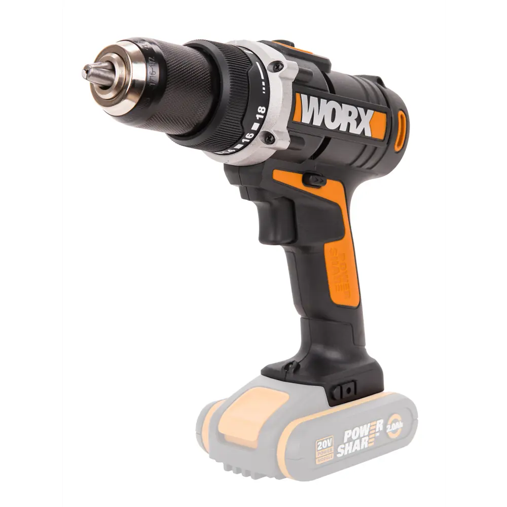 Фото 2 Дрель-шуруповерт аккумуляторная WORX WX183.9, 20В, 50Нм, без АКБ и ЗУ Фото 2 Дрель-шуруповерт аккумуляторная WORX WX183.9, 20В, 50Нм, без АКБ и ЗУ