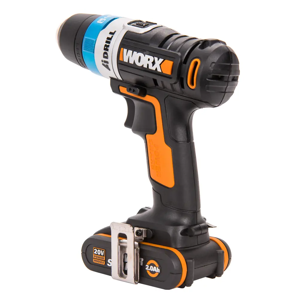 Фото 4 Дрель-шуруповерт аккумуляторная WORX AiDrill WX178, 20В, 2Ач x2, кейс Фото 4 Дрель-шуруповерт аккумуляторная WORX AiDrill WX178, 20В, 2Ач x2, кейс