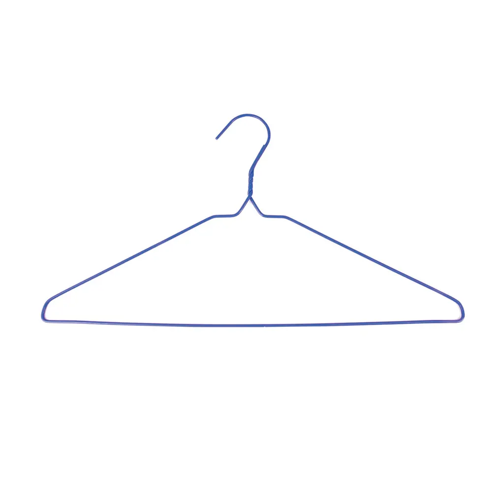 Фото 3 Вешалка для одежды 41x21.5x3.5 см 10 шт металл цвет синий голубой Фото 3 Вешалка для одежды 41x21.5x3.5 см 10 шт металл цвет синий голубой