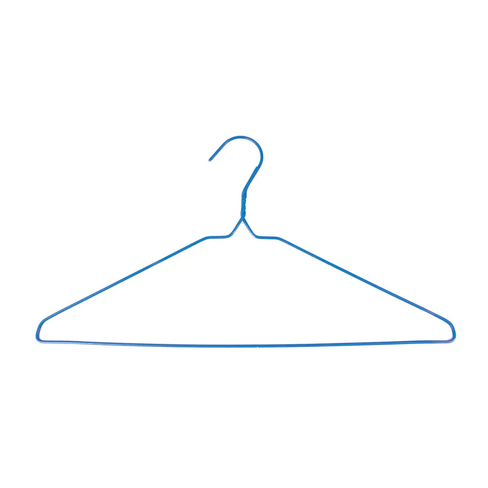 Фото 4 Вешалка для одежды 41x21.5x3.5 см 10 шт металл цвет синий голубой Фото 4 Вешалка для одежды 41x21.5x3.5 см 10 шт металл цвет синий голубой