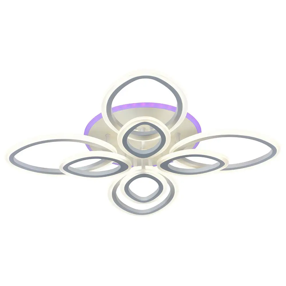 Фото Светодиодная люстра 8055/4+4 WHT 168W+8W RGB, Profit Light Фото Светодиодная люстра 8055/4+4 WHT 168W+8W RGB, Profit Light
