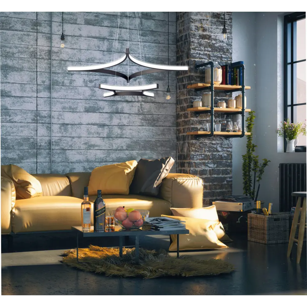 Фото 6 Люстра подвесная светодиодная LUCHERA TLRO2-40/70-01 РОМБО 4603736181027 32 м² нейтральный белый свет цвет черный Фото 6 Люстра подвесная светодиодная LUCHERA TLRO2-40/70-01 РОМБО 4603736181027 32 м² нейтральный белый свет цвет черный