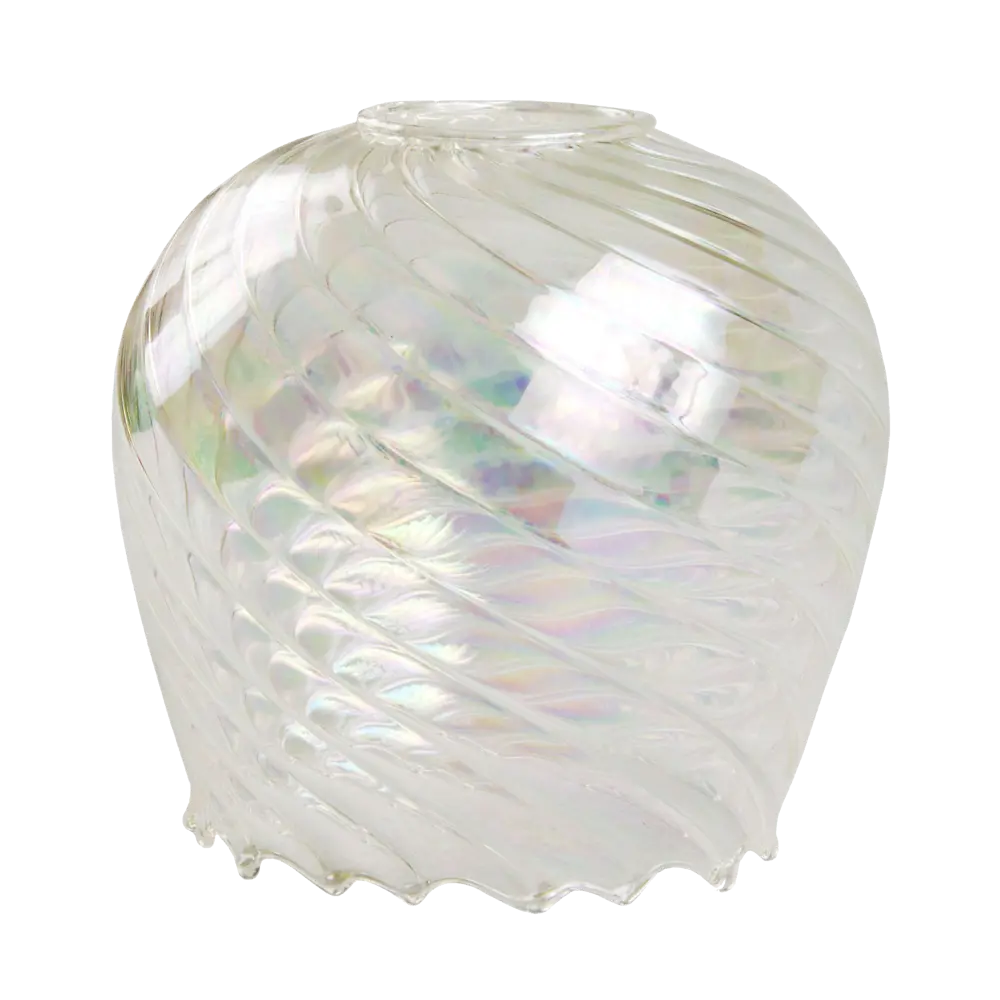 Фото Плафон для люстры Nina Glass Ладера E27 рифленый стеклянный, цвет перламутровый Фото Плафон для люстры Nina Glass Ладера E27 рифленый стеклянный, цвет перламутровый