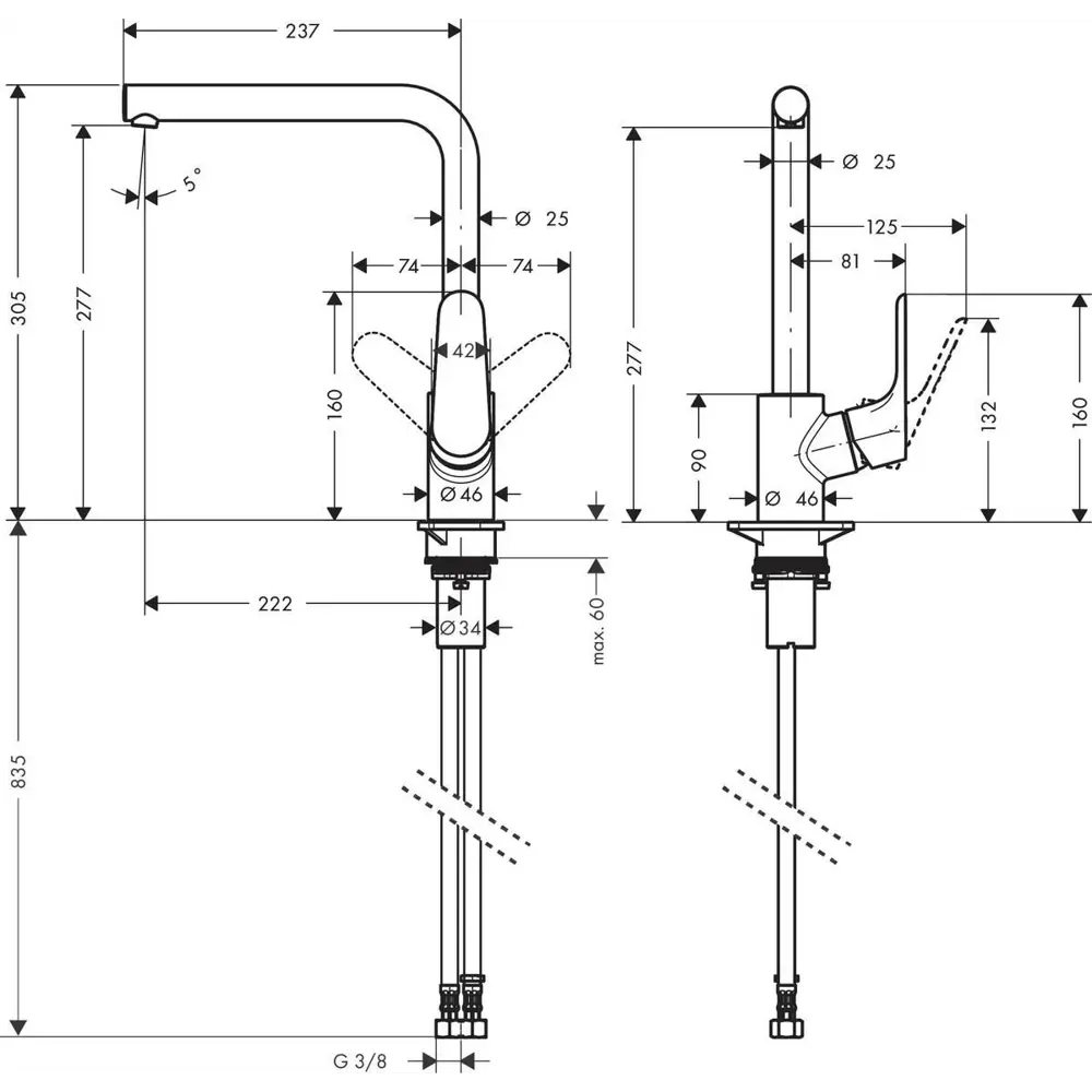 Фото 2 Смеситель для кухни Hansgrohe 31817000 Фото 2 Смеситель для кухни Hansgrohe 31817000
