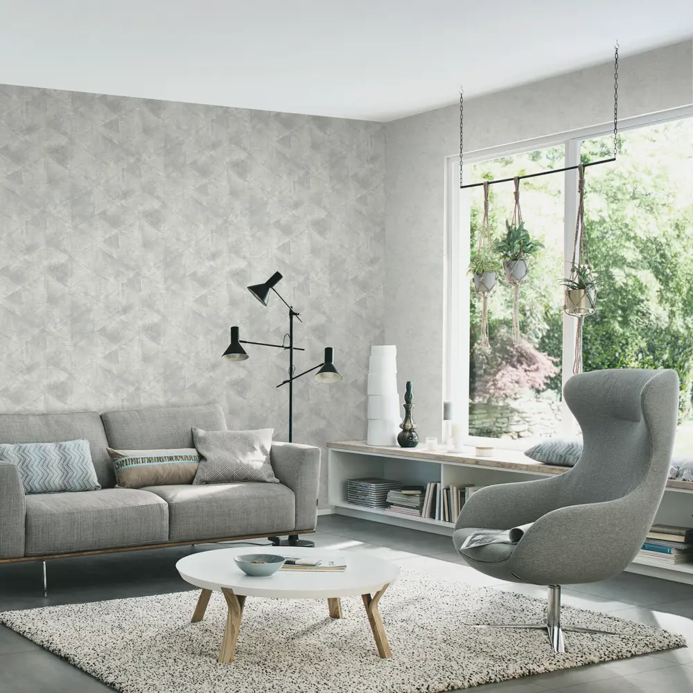 Фото 4 Обои флизелиновые Rasch Victor темно-серые 1.06 м R970807