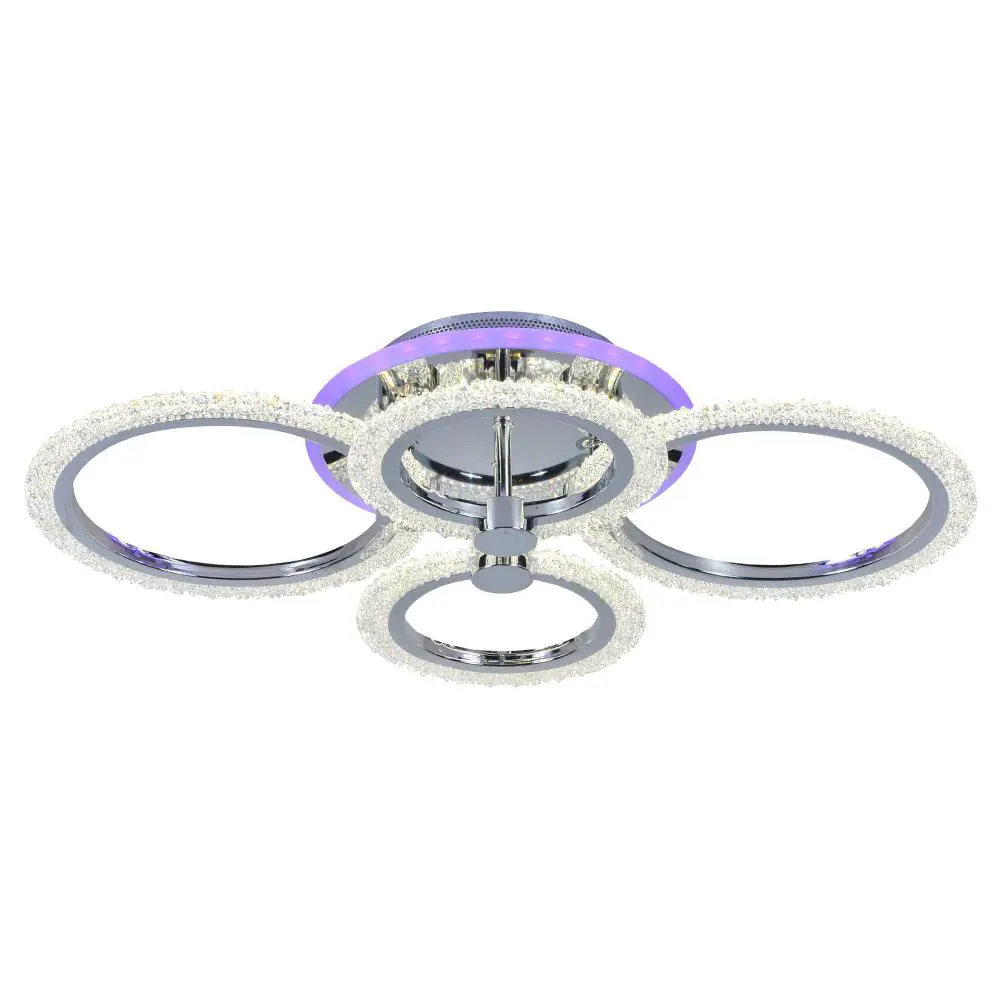Фото Светодиодная люстра Profit Light 8003/4 CHR 76W+8W RGB, Фото Светодиодная люстра Profit Light 8003/4 CHR 76W+8W RGB,