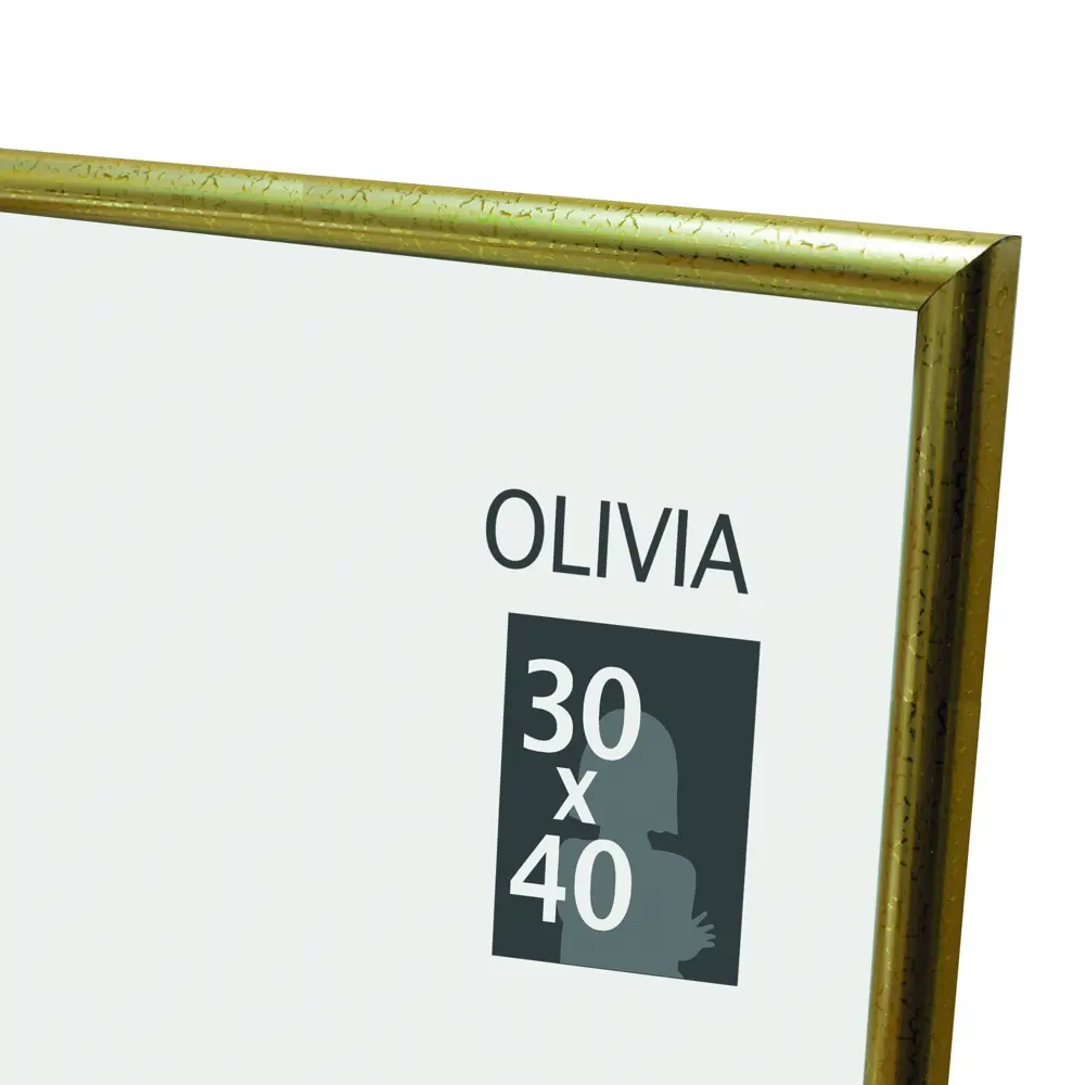 Фото 2 Рамка Olivia 30x40 см пластик цвет золото Фото 2 Рамка Olivia 30x40 см пластик цвет золото