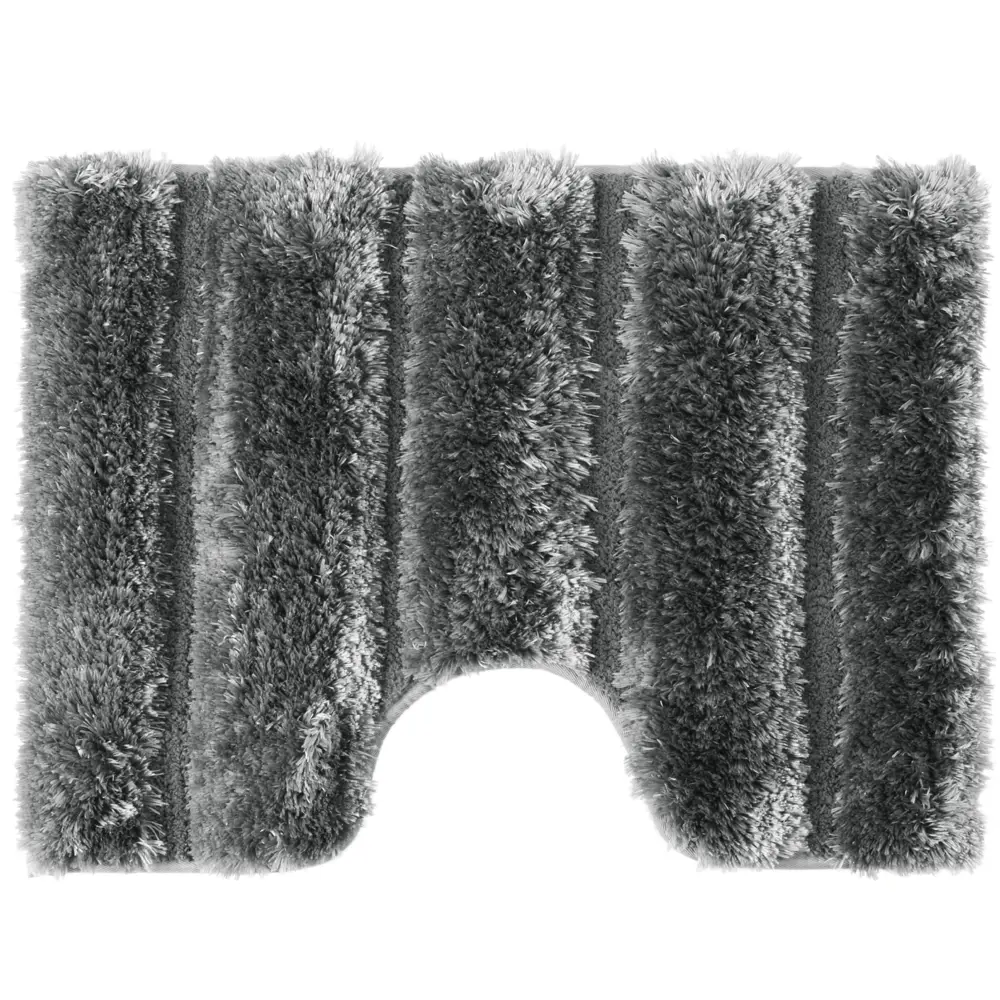 Фото Коврик для туалета Fixsen Lush 50x40 см цвет серый Фото Коврик для туалета Fixsen Lush 50x40 см цвет серый