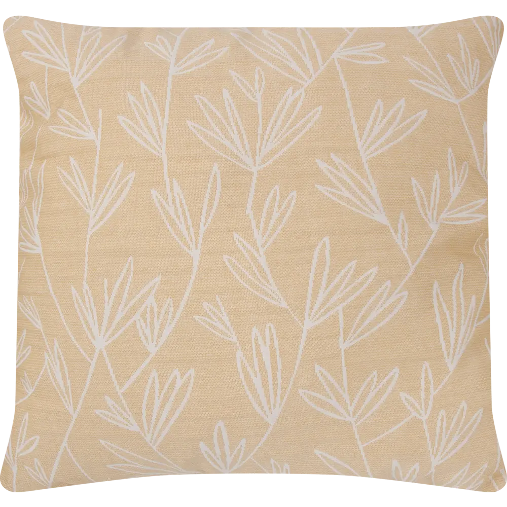 Фото Подушка Fern 45x45 см цвет жёлтый Фото Подушка Fern 45x45 см цвет жёлтый