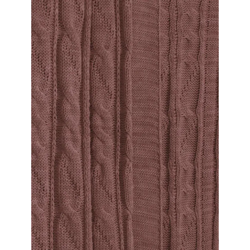 Фото 2 Плед вязаный MelSonn Светлая Брусника 160х220 см