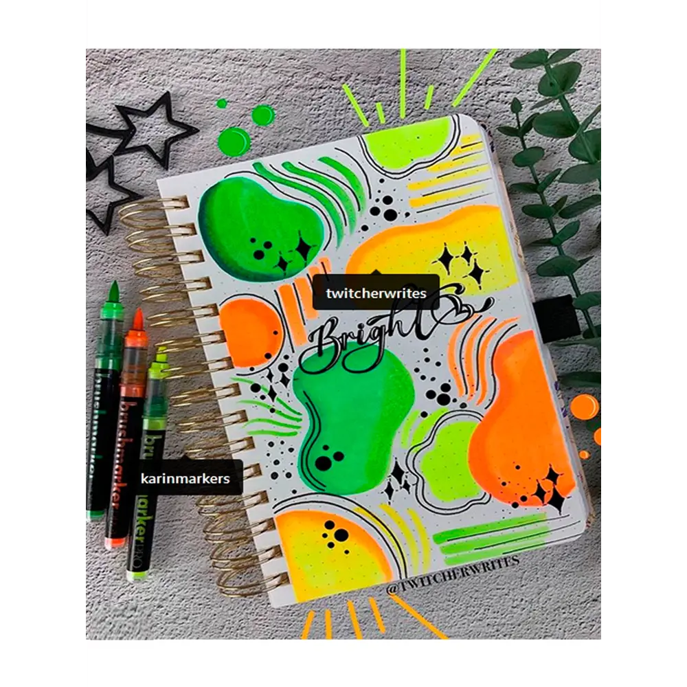 Фото 9 Маркер-кисть Karin Brushmarker PRO Базовые цвета 27C1, набор 11 цветов+1 маркер-блендер Фото 9 Маркер-кисть Karin Brushmarker PRO Базовые цвета 27C1, набор 11 цветов+1 маркер-блендер