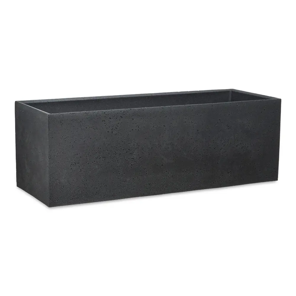 Фото Горшок цветочный Stony Black Scheurich 80 см 40 л пластик черный Фото Горшок цветочный Stony Black Scheurich 80 см 40 л пластик черный