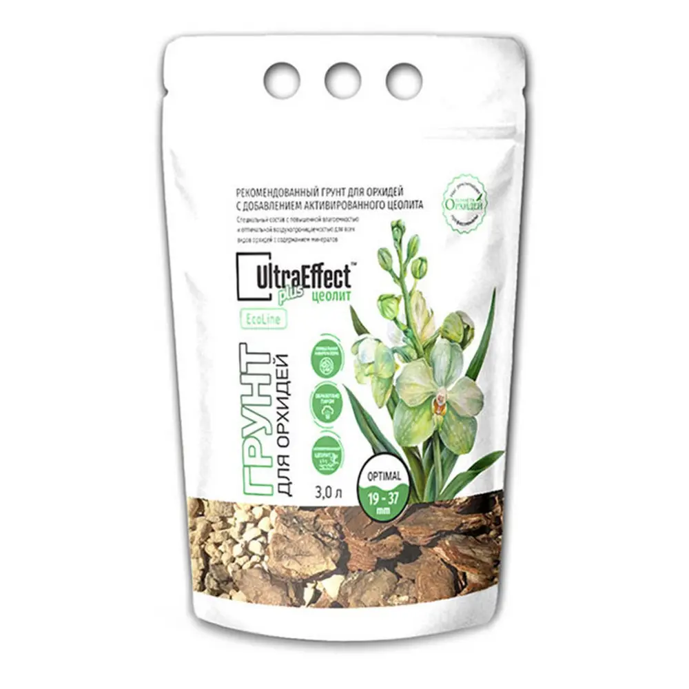 Фото Грунт EffectBio для орхидей UltraEffect Plus EcoLine c Цеолитом Optimal 19-37 мм 4603743270394, 3 л Фото Грунт EffectBio для орхидей UltraEffect Plus EcoLine c Цеолитом Optimal 19-37 мм 4603743270394, 3 л