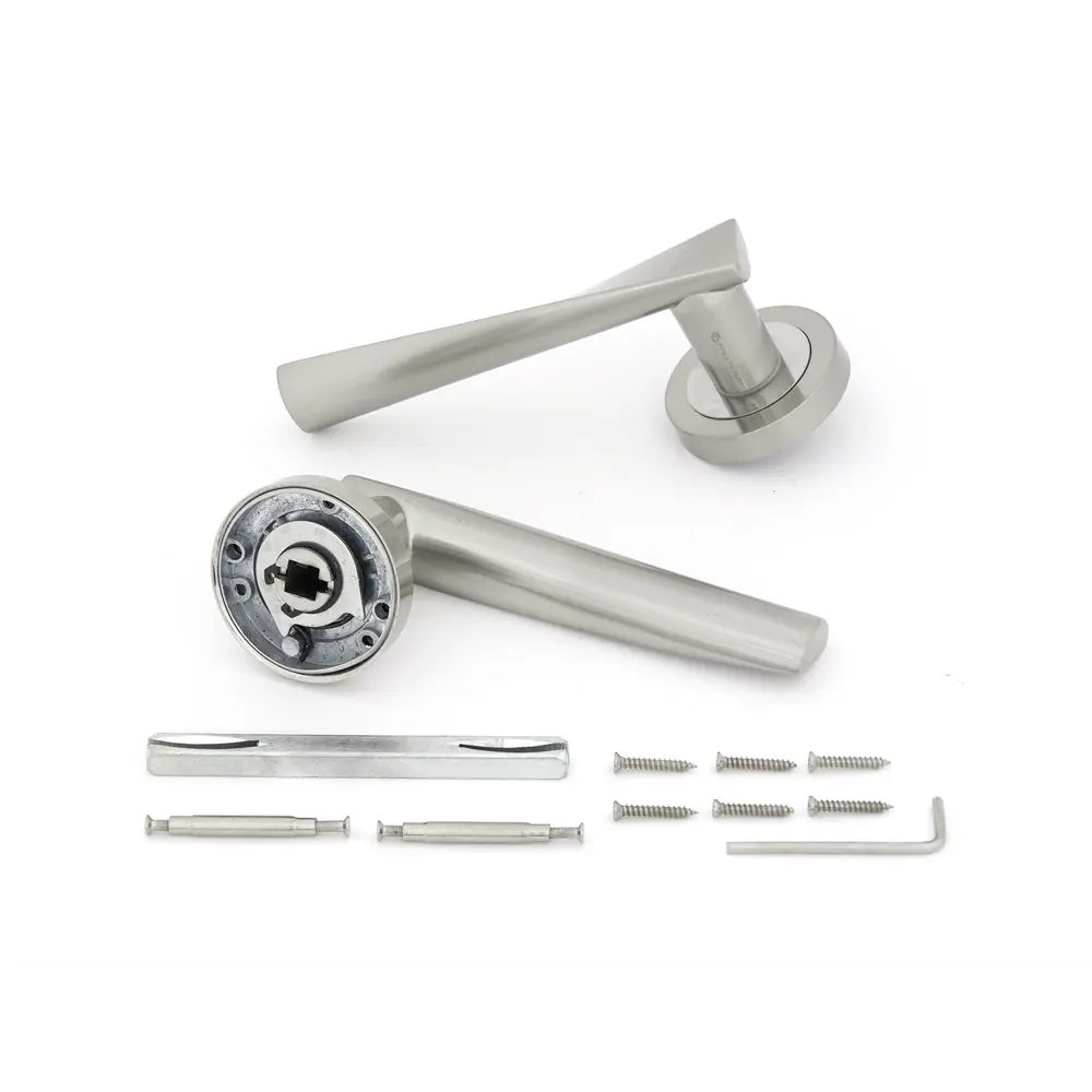 Фото 2 Дверные ручки Palladium Z 101 SN, без запирания, комплект, цвет никель