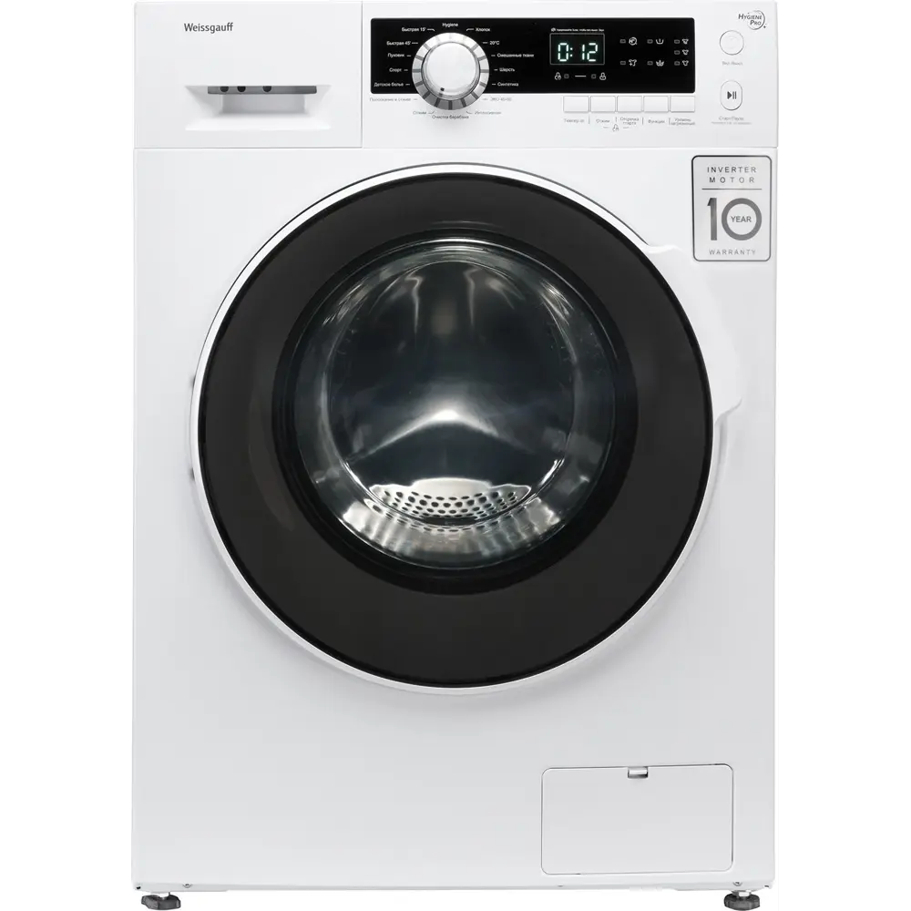 Фото 12 Стиральная машина Weissgauff WM 4927 DC Inverter 60x85x50 см, 7 кг, цвет белый Фото 12 Стиральная машина Weissgauff WM 4927 DC Inverter 60x85x50 см, 7 кг, цвет белый