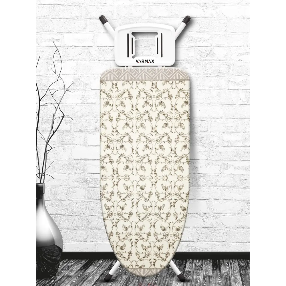 Фото 2 Чехол для гладильной доски VARMAX C13555-L-WM 135*55 см (L), WHITE MONOGRAM Фото 2 Чехол для гладильной доски VARMAX C13555-L-WM 135*55 см (L), WHITE MONOGRAM