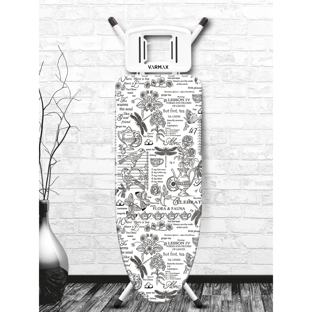 Фото 2 Чехол для гладильной доски Varmax BW13548-M-HW 135*48 см (M), Herbal White Фото 2 Чехол для гладильной доски Varmax BW13548-M-HW 135*48 см (M), Herbal White