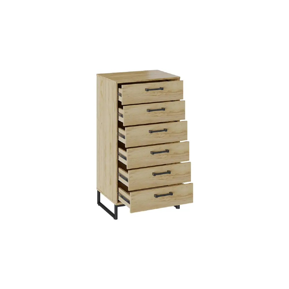 Фото 2 Комод Трия 60x115x44 см 6 ящиков ЛДСП цвет коричневый 187169