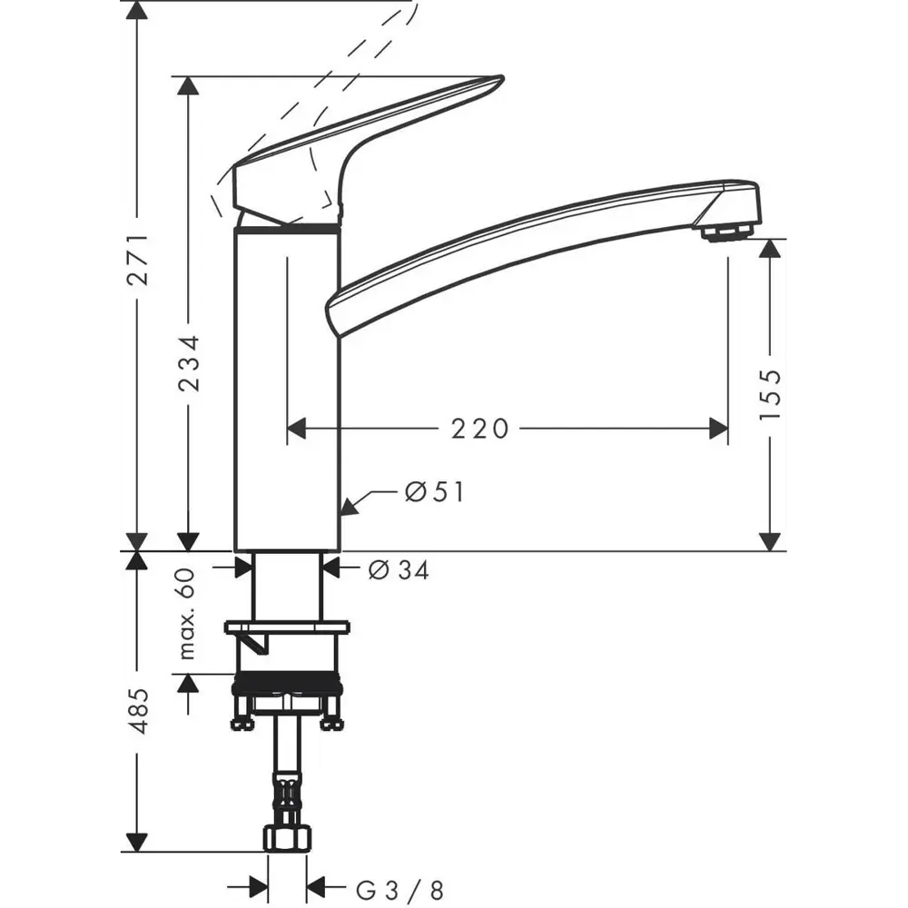 Фото 2 Смеситель для кухни Hansgrohe 71832000 Фото 2 Смеситель для кухни Hansgrohe 71832000