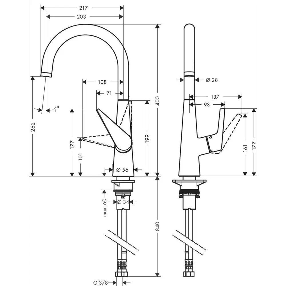 Фото 2 Смеситель для кухни Hansgrohe 72810000 Фото 2 Смеситель для кухни Hansgrohe 72810000