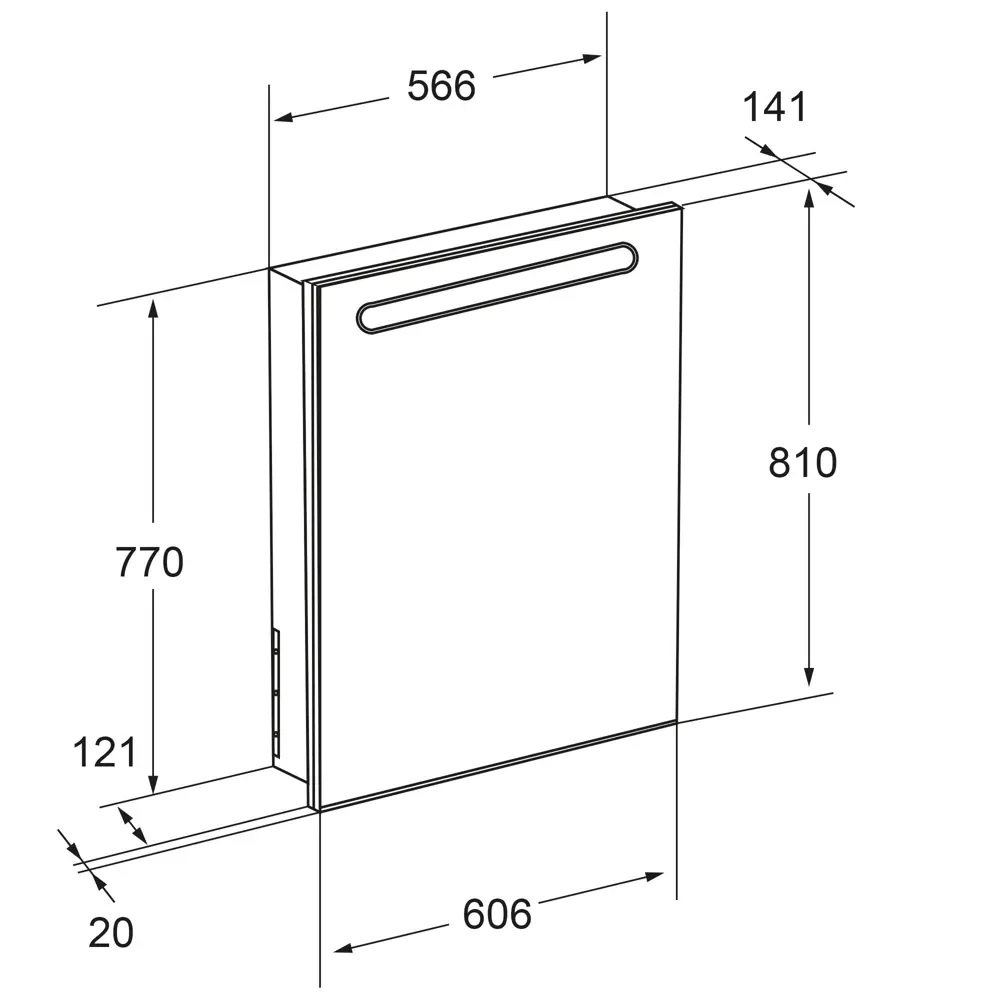 Фото 2 Зеркальный шкаф Roca Victoria Nord 60 L Фото 2 Зеркальный шкаф Roca Victoria Nord 60 L